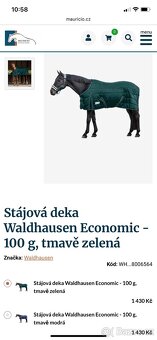 Stájová deka Waldhausen economic 100 g - 6