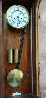 luxusní starožitné bohatě vyřezávané dvouzávažové hodiny - 6