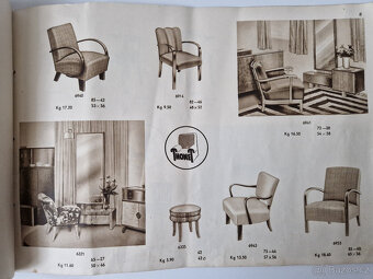 Starý reklamní katalog vzorník ohybaný nábytek Thonet c1930 - 6