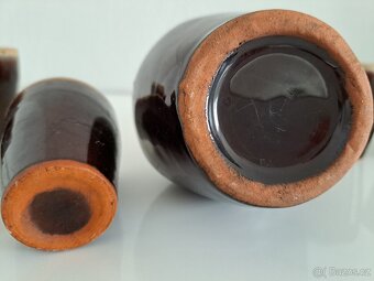 Retro keramická sada – karafa + 6 kalíšků - 6