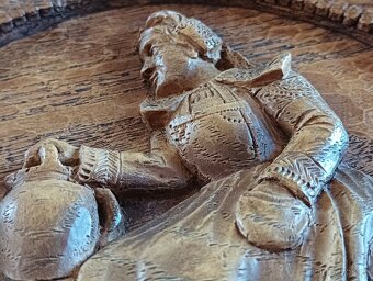 BRETAŇSKÉ PÁROVÉ DŘEVĚNÉ RUČNĚ VYŘEZANÉ TALÍŘE - 6