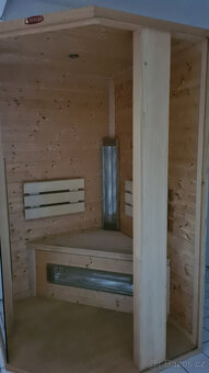 Rohová infrasauna pro 4 osoby DYNTAR, severský smrk - 6