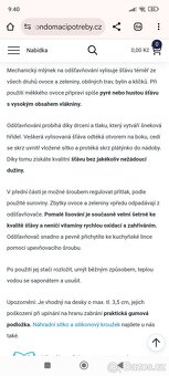 Odšťavňovač ovoce s plátýnkem, Orion - 6