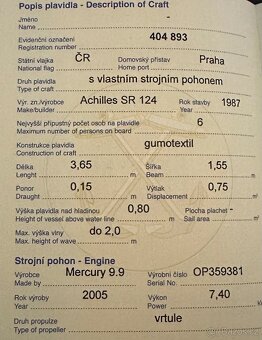 Motorový člun Achilles - 6