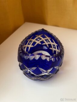 Broušená kobaltově modrá miska - 6