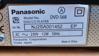 DVD přehrávač Panasonic DVD-S68 + 15 DVD - 6