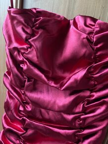 Plesové červené vínové dlouhé šaty - 6