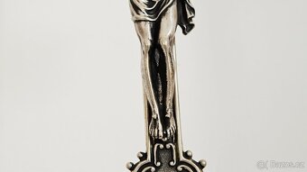 TOP Ag stříbro krucifix lotový punc rok 1858 UNIKAT - 6