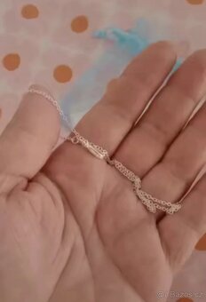 Nový dámský řetízek na krk náhrdelník 925 Délka 45 cm - 6