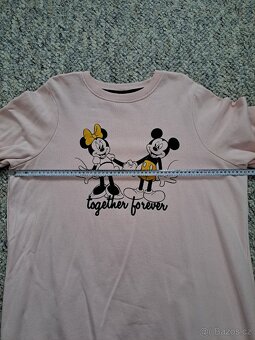 Světle růžová dlouhá mikina Minnie a Mickey Mouse vel.L - 6
