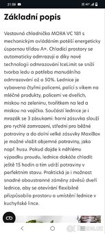 Vestavena lednice Mora - 6