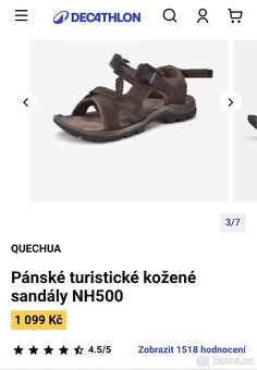 Pánské kožené turistické sandály Decathlon - 6