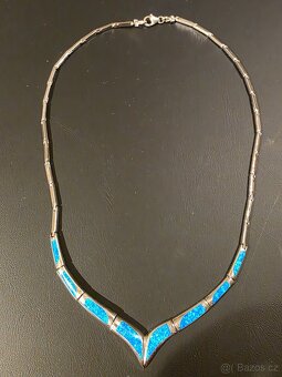 Stribrna souprava s opalem - 6