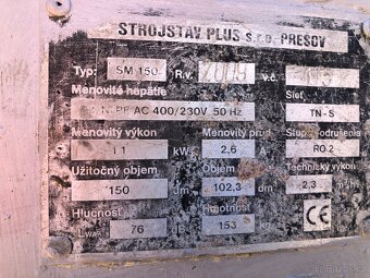 Velká stavebni míchačka SM 150, objem 275 l - 6