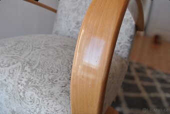 Kreslo Jindřich Halabala + taburet a polštářek - 6