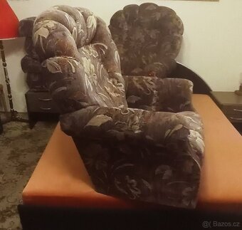 2x křeslo a 2x taburet 90. leta zdarma v Praze - 6