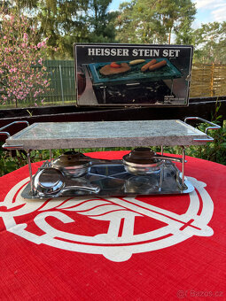 Prod.„ZÁŽITKOVÝ“GRIL,kamenná deska k přípravě jídla u stolu - 6