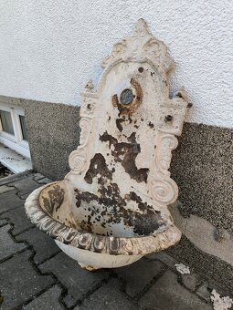 Starožitná litinová výlevka, umyvadlo - 6