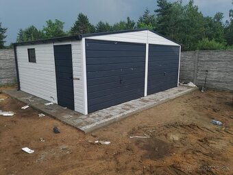 Plechová garáž, zahradní domek, moderní garáž, dvojgaráž - 6