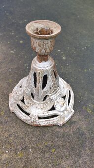 Starožitná bista + měděná forma na bábovku + svícen - 6