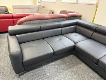 Sedací souprava tvaru U - rozkládací - kůže - NEPOUŽITÁ - 6