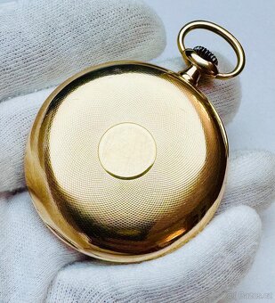 14K ZLATÉ PÁNSKÉ KAPESNÍ HODINKY OMEGA SE ŠATLÉNEM - FUNKČNÍ - 6