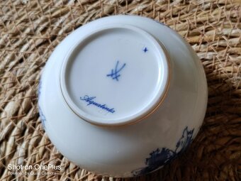 Cukřenka/dozička kvetinový modrý dekor Míšeň/Meissen - 6