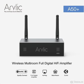 Arylic Up2stream A50+ Bluetooth zesilovač pro reproduktory, - 6