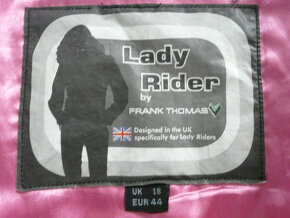 DÁMSKÁ MOTORKÁŘSKÁ BUNDA - FRANK THOMAS - vel. UK 18, EU 44 - 6