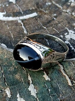 Stříbrný prsten starožitný - 6