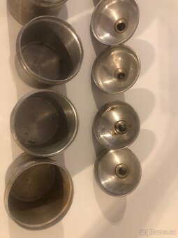 stare hlinikove korenky 6 ks , doza na cukr - 6