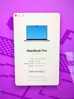MacBook PRO 16” M1 MAX 64/2 TB - 6