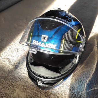 Moto přilba SHARK SPARTAN GT CARBON BLUE KROMIUM - 6