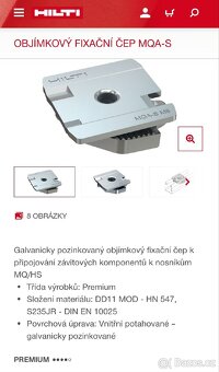 Objímkový fixační čep Hilti MSA M8 M10 - 6
