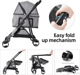 Skládací kočárek Bingopaw pro psy a kočky - 6