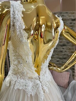 Svatební šaty Ivory/mocca - 6