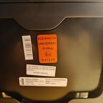 Autosedačka Joie 0-18kg - 6