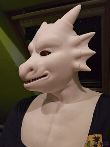 Karnevalová silikonová maska Drak - 6
