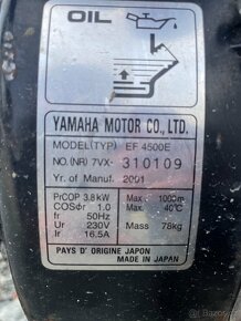 Elektrocentrála Yamaha 3,8Kw - 6