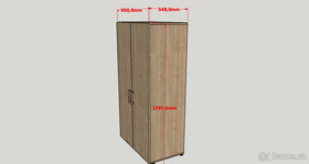 Šatní skříň 1797x950x548mm - 6