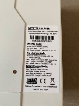 Hybridní měníč napětí střídač 5.6kw MPPT 48V NOVÝ - 6