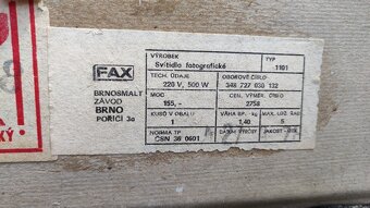 Nová fotografická,filmová ruční retro lampa FAX - NOVÁ  - 6