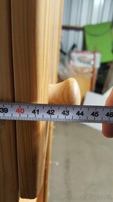 Prodám vysokou čtyřdílnou dřevěnou stěnu z masivu smrk - 6