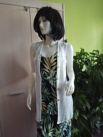 Šaty letní s tropickým rostlinným motivem-vel.38 - 6