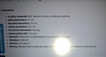 Dřevěný domeček s vytahem pro panenky - 6