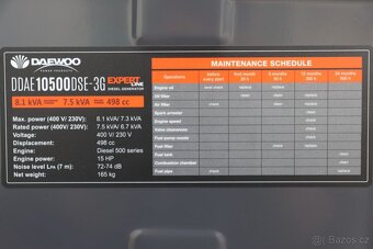 Prodám elektrocentrálu Daewoo DDAE10500DSE-3G - 6