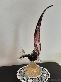 Skleněný bažant - Murano - 6