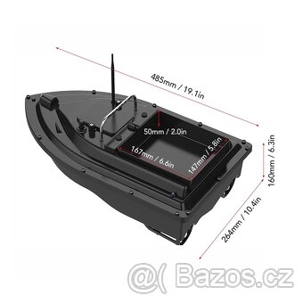 GPS loďka zavážecí na ryby s baterií 10000mAh a obal ZDARMA - 6