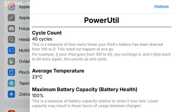 iPad Air M1 256GB Wi-Fi Starlight Baterie 100% - 6