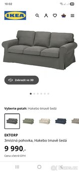 Trojmístná sedačka IKEA EKTORP - 6